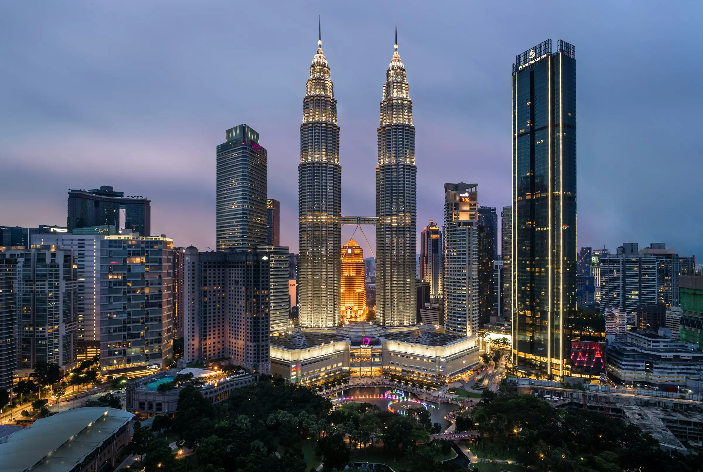 Kuala Lumpur skyline in Malaysia
