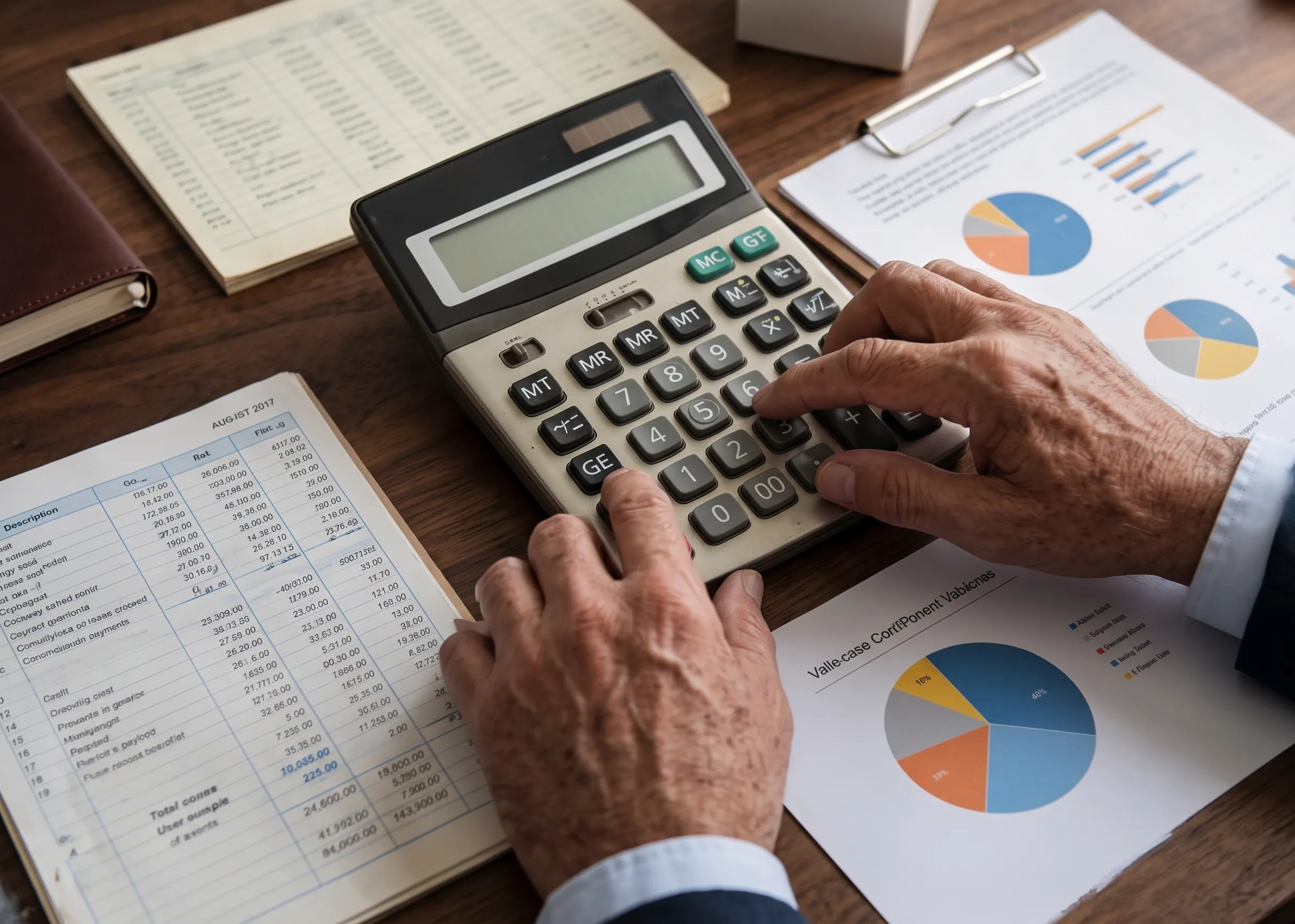 Accountant reviewing Singapore financial reports and tax filings